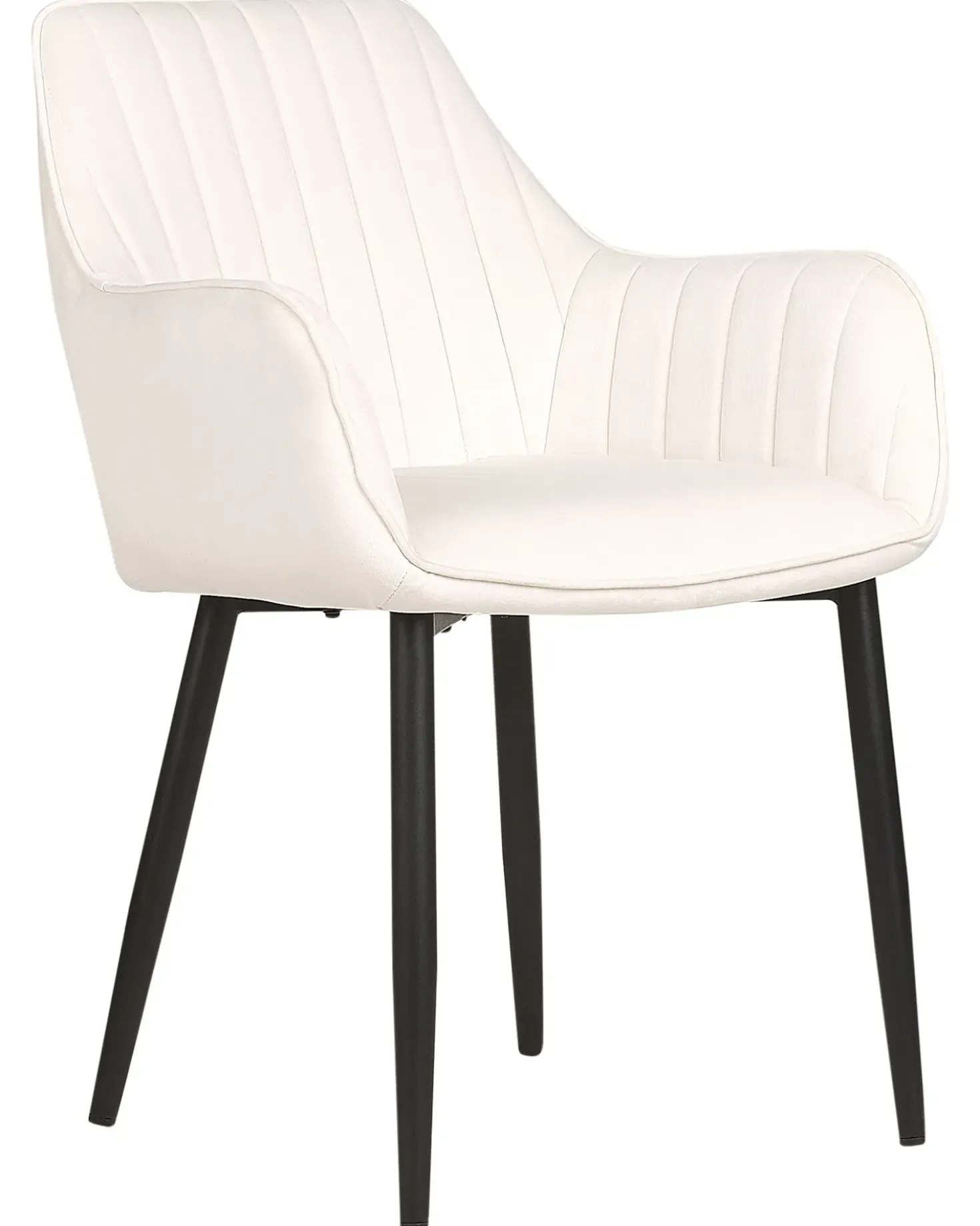 Set di 2 sedie da pranzo WELLSTON Velluto Bianco sporco