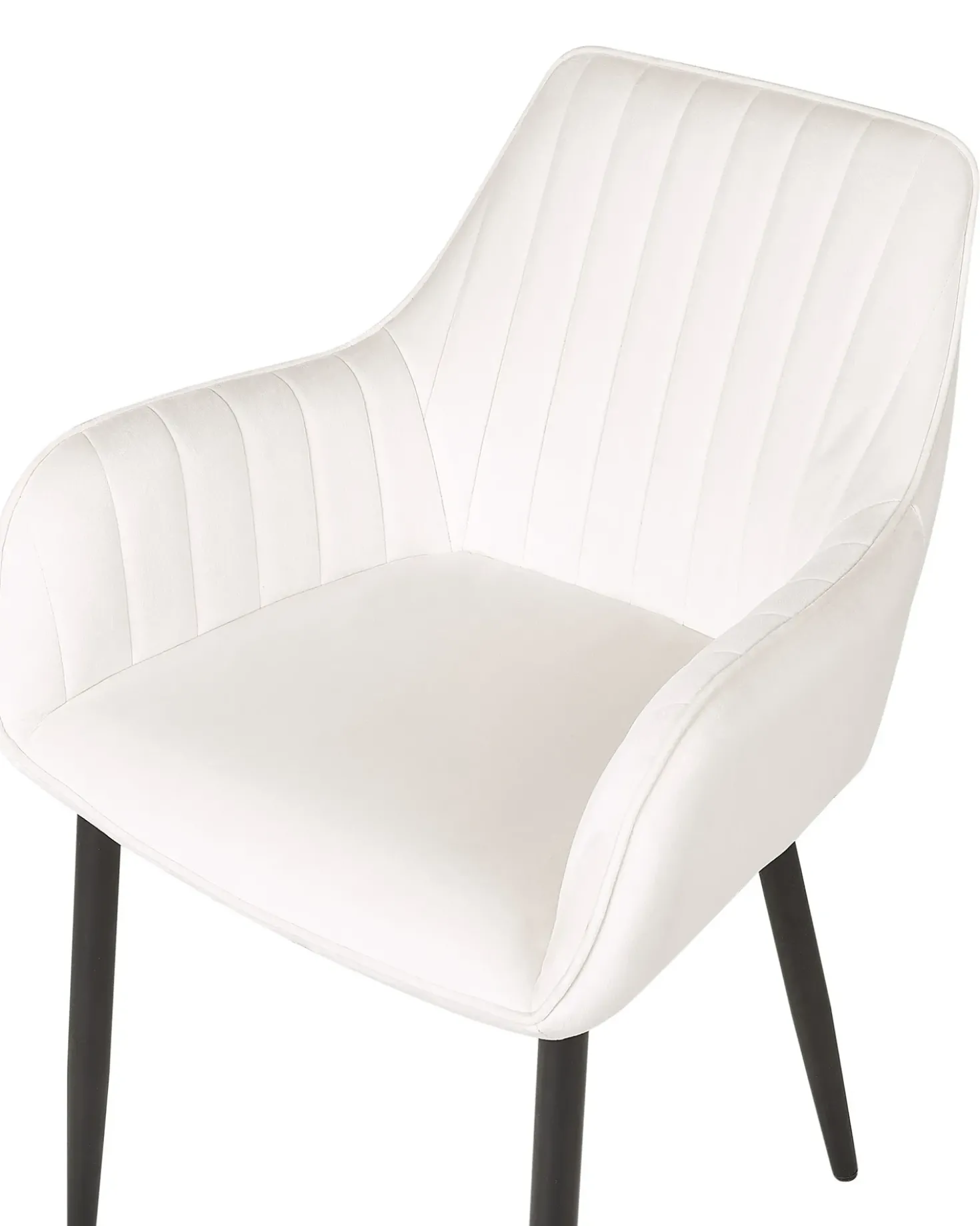 Set di 2 sedie da pranzo WELLSTON Velluto Bianco sporco
