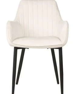 Set di 2 sedie da pranzo WELLSTON Velluto Bianco sporco