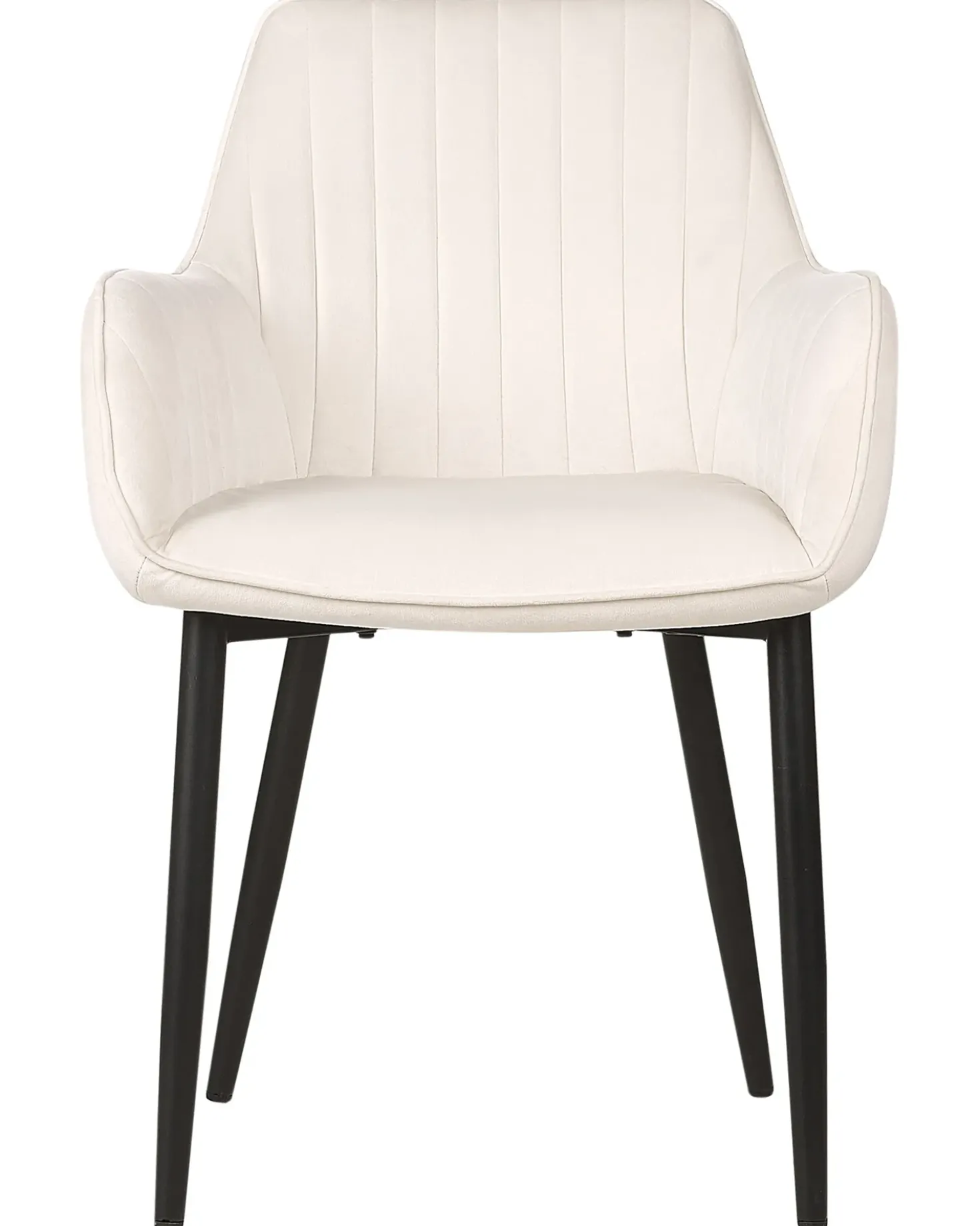 Set di 2 sedie da pranzo WELLSTON Velluto Bianco sporco