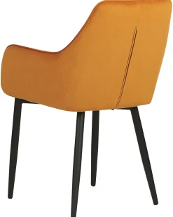 Set di 2 sedie da pranzo WELLSTON Velluto Arancione