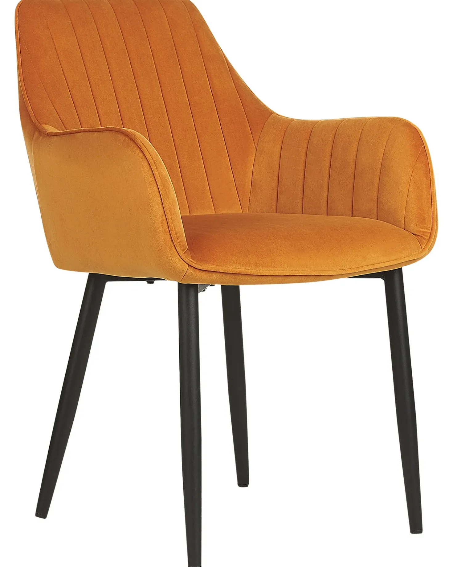 Set di 2 sedie da pranzo WELLSTON Velluto Arancione