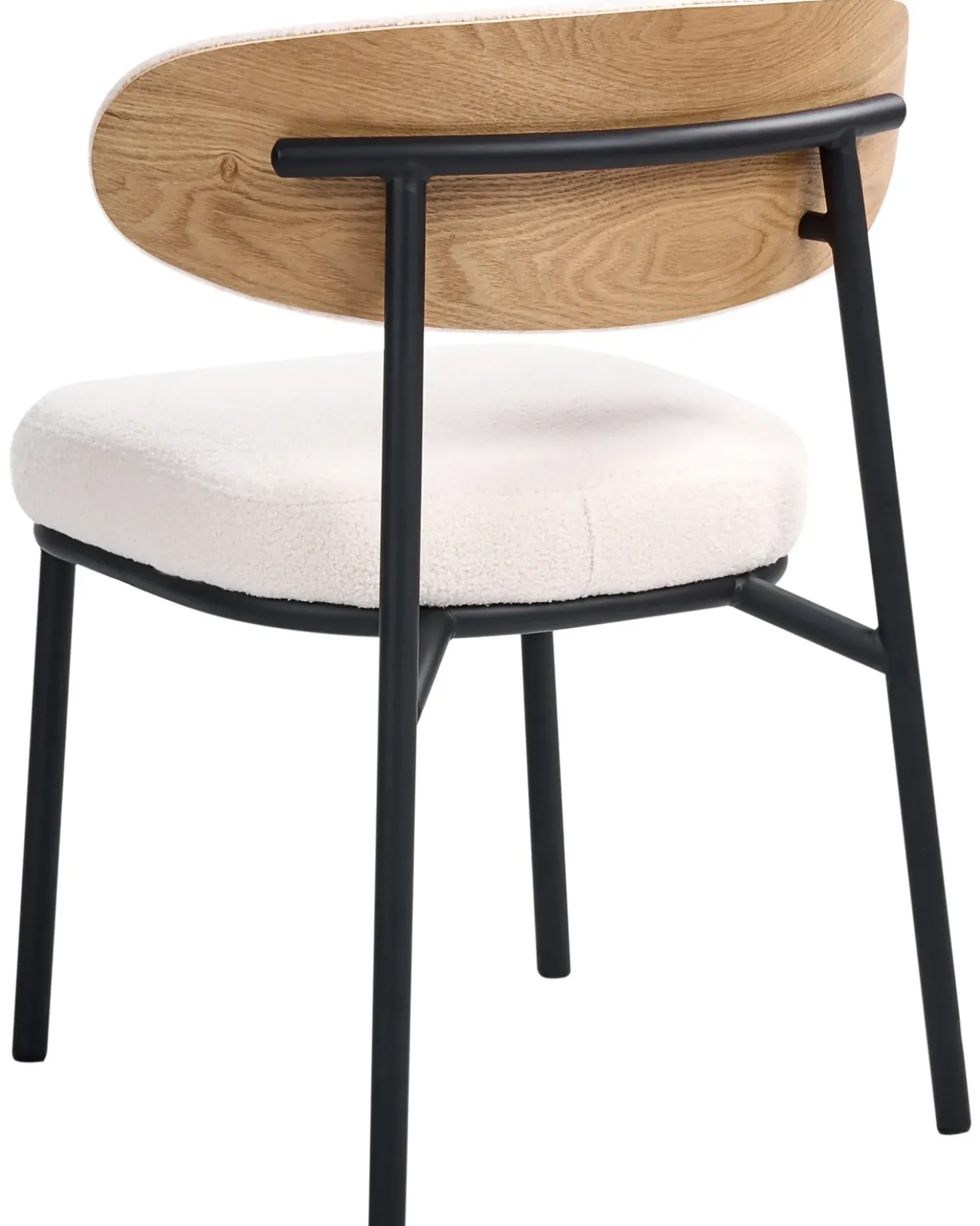 Set di 2 sedie da pranzo WINTON Bouclé Bianco sporco