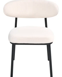 Set di 2 sedie da pranzo WINTON Bouclé Bianco sporco