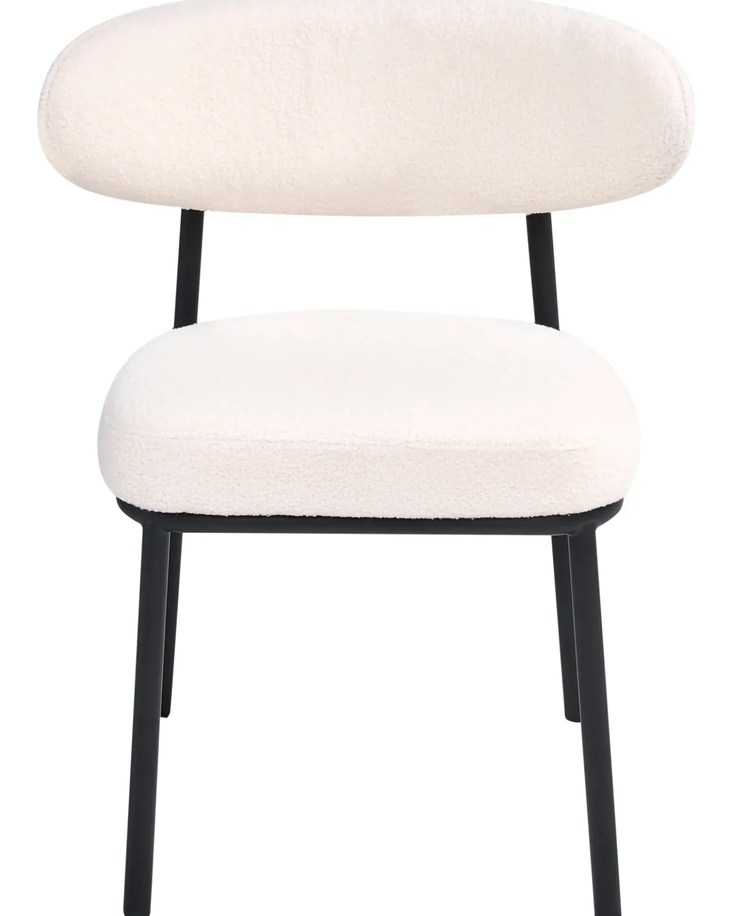 Set di 2 sedie da pranzo WINTON Bouclé Bianco sporco