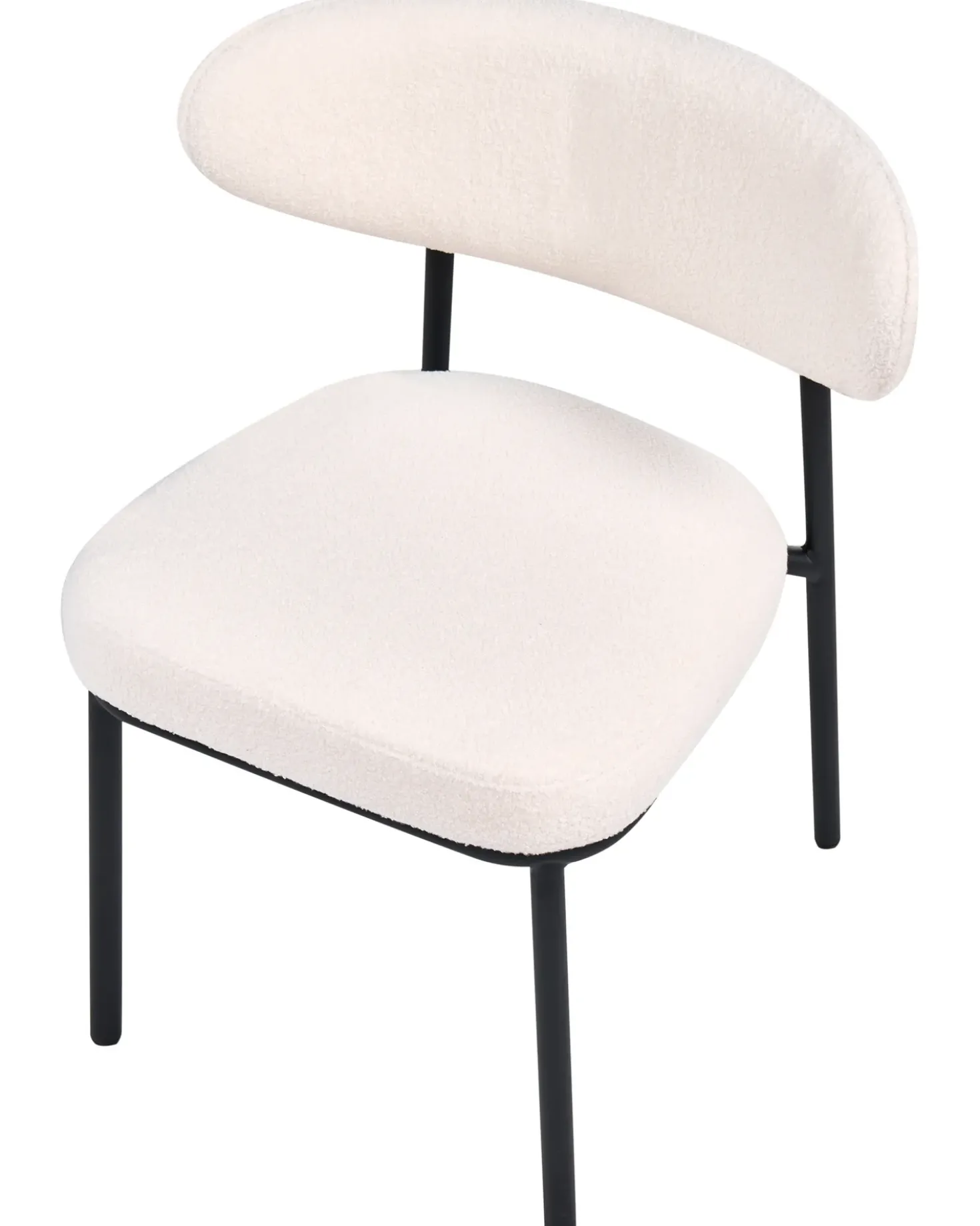 Set di 2 sedie da pranzo WINTON Bouclé Bianco sporco