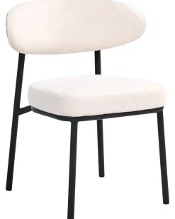 Set di 2 sedie da pranzo WINTON Bouclé Bianco sporco