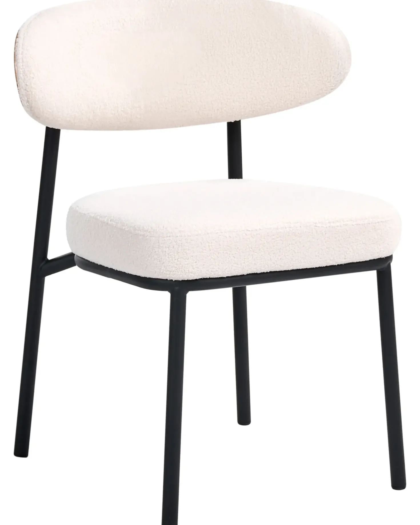 Set di 2 sedie da pranzo WINTON Bouclé Bianco sporco