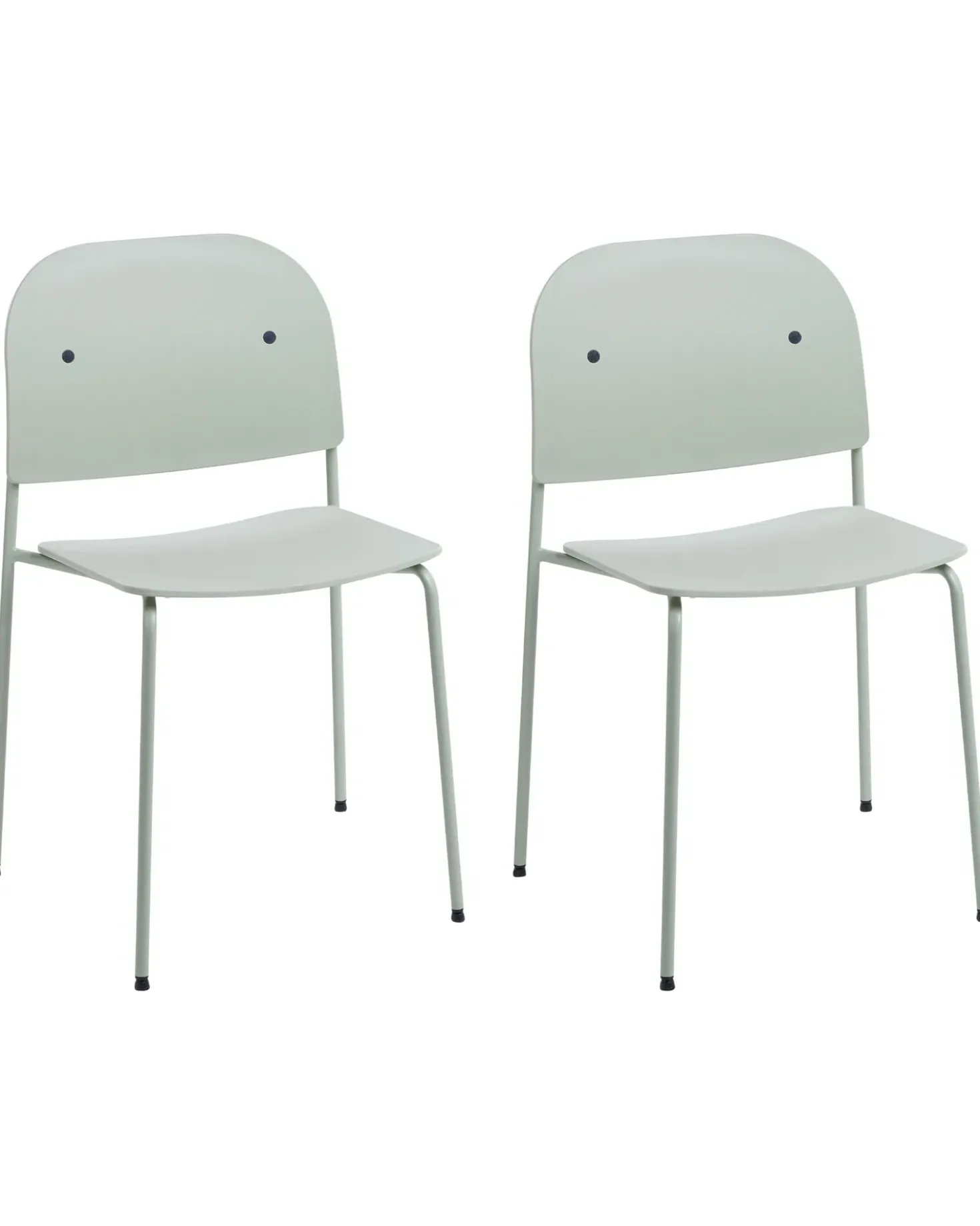 Set di 2 sedie da pranzo WINDUST Metallo Verde menta
