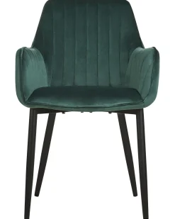 Set di 2 sedie da pranzo WELLSTON Velluto Verde scuro