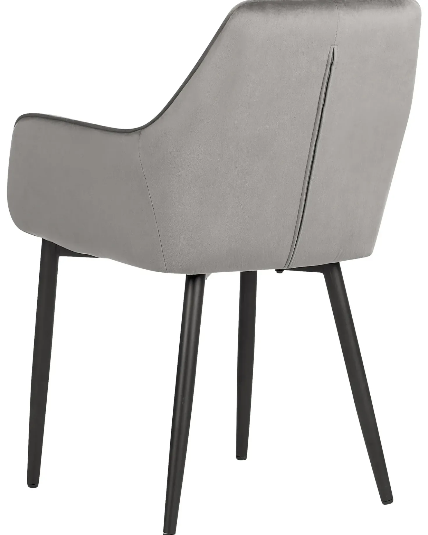 Set di 2 sedie da pranzo WELLSTON Velluto Grigio scuro