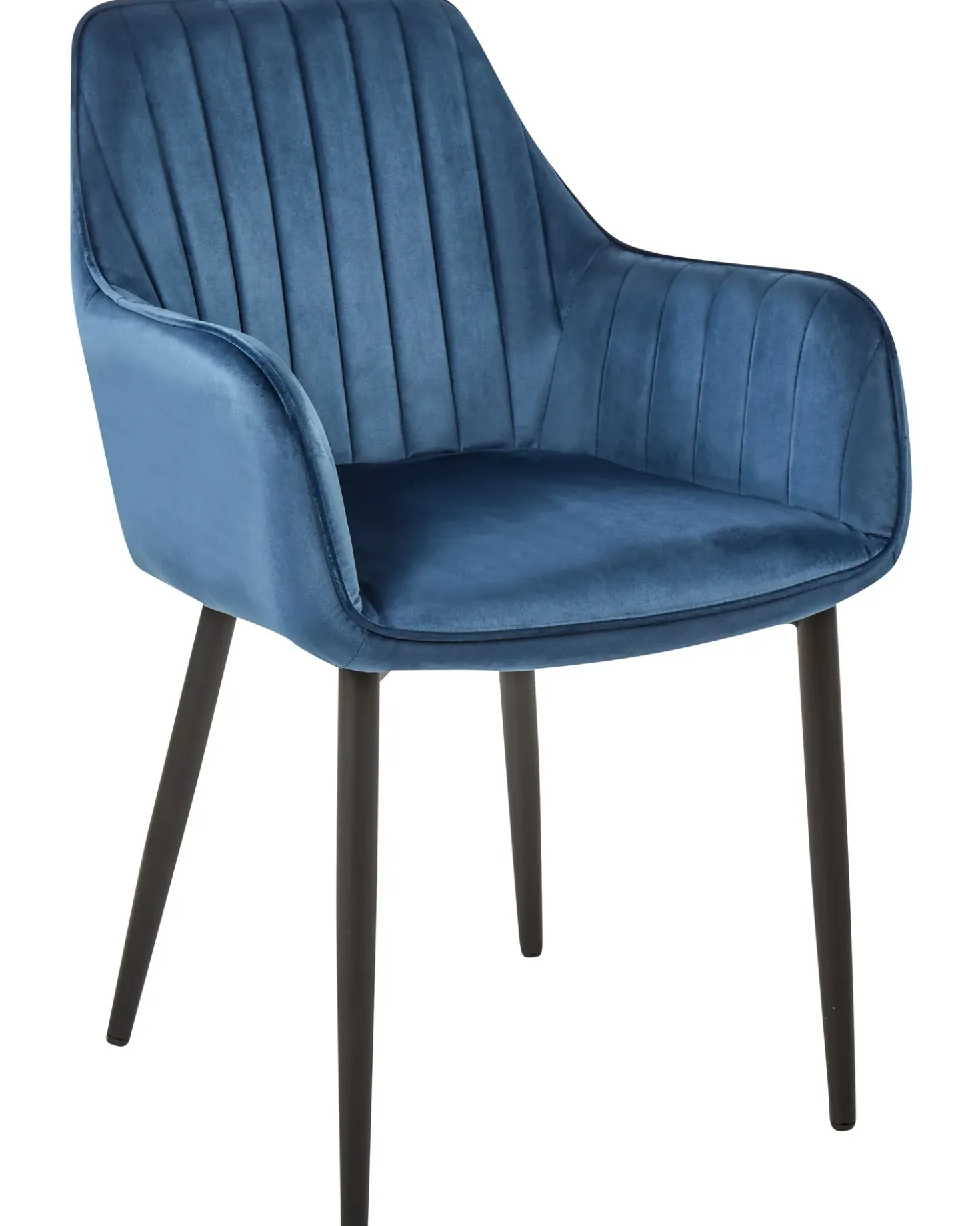 Set di 2 sedie da pranzo WELLSTON Velluto Blu scuro