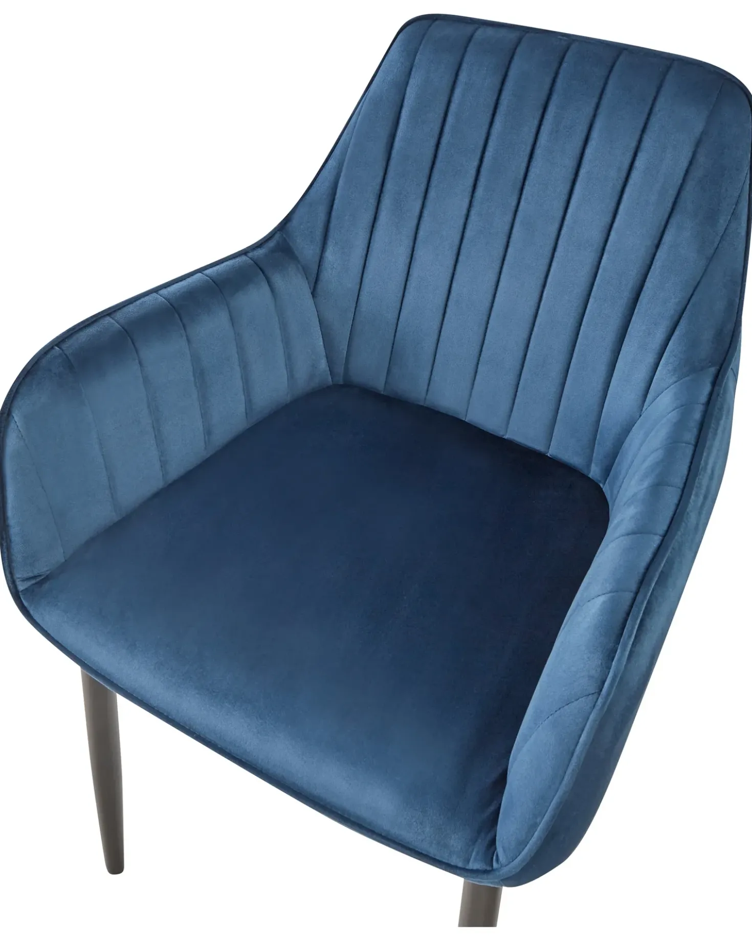 Set di 2 sedie da pranzo WELLSTON Velluto Blu scuro