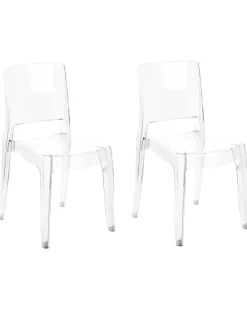 Set di 2 sedie da pranzo WESTBRIDGE Trasparente