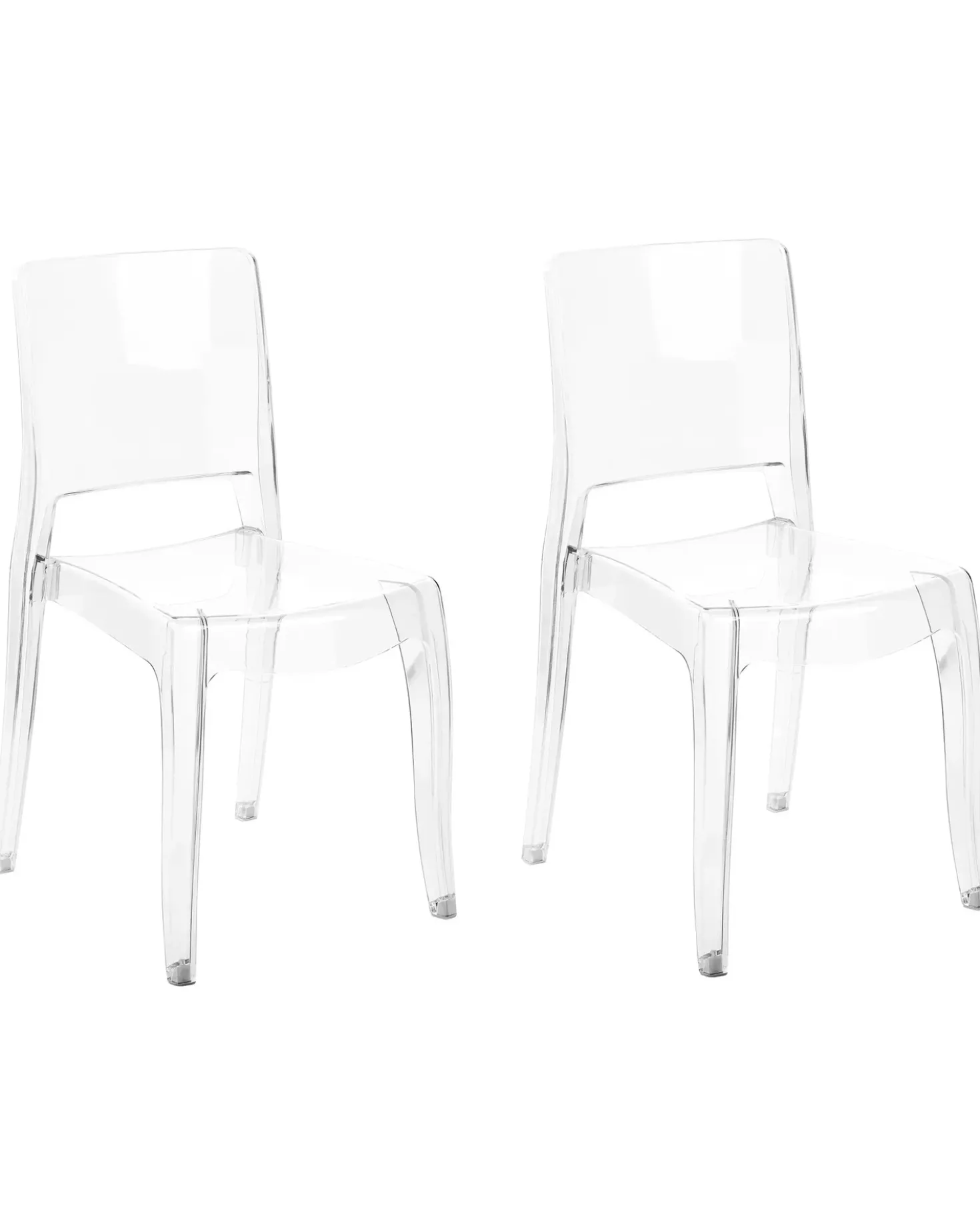 Set di 2 sedie da pranzo WESTBRIDGE Trasparente