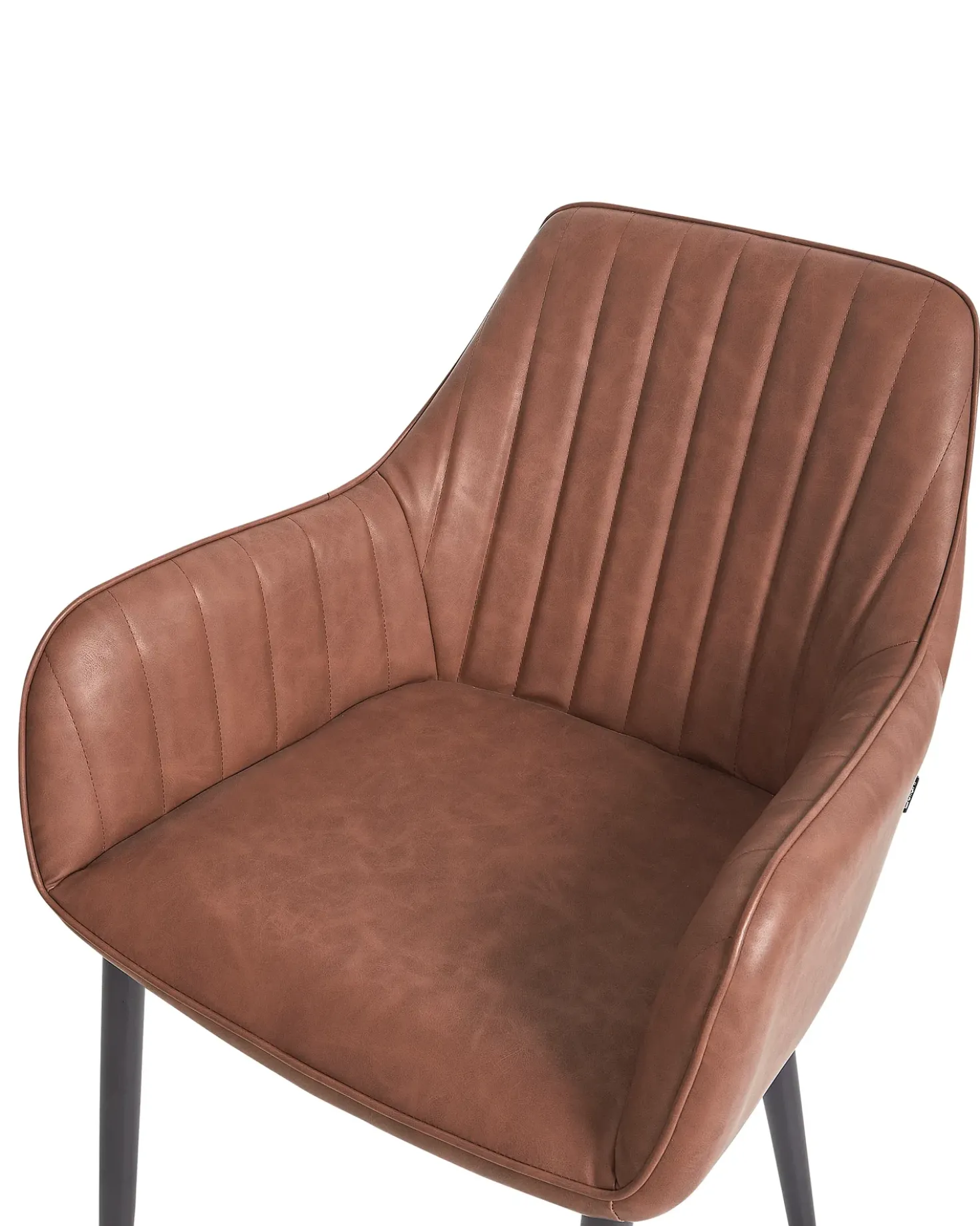 Set di 2 sedie da pranzo WELLSTON Pelle sintetica Marrone