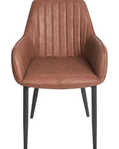 Set di 2 sedie da pranzo WELLSTON Pelle sintetica Marrone