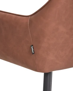 Set di 2 sedie da pranzo WELLSTON Pelle sintetica Marrone