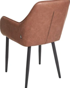 Set di 2 sedie da pranzo WELLSTON Pelle sintetica Marrone