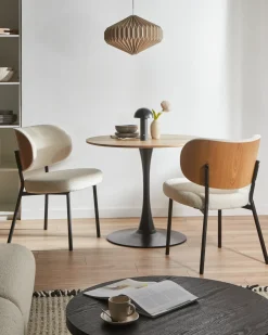 Set di 2 sedie da pranzo WONDER Bouclé Bianco sporco