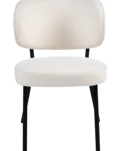 Set di 2 sedie da pranzo WONDER Bouclé Bianco sporco