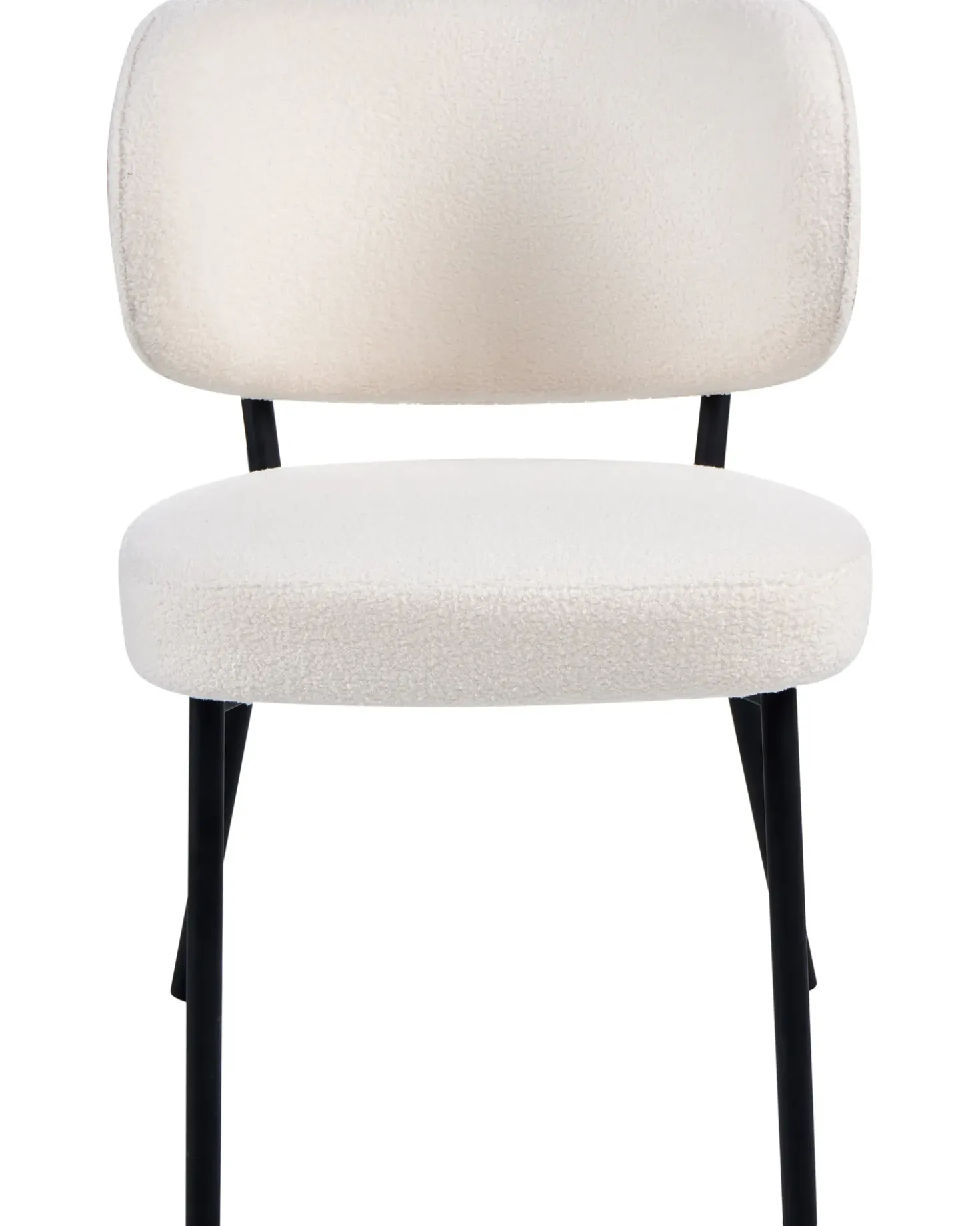 Set di 2 sedie da pranzo WONDER Bouclé Bianco sporco
