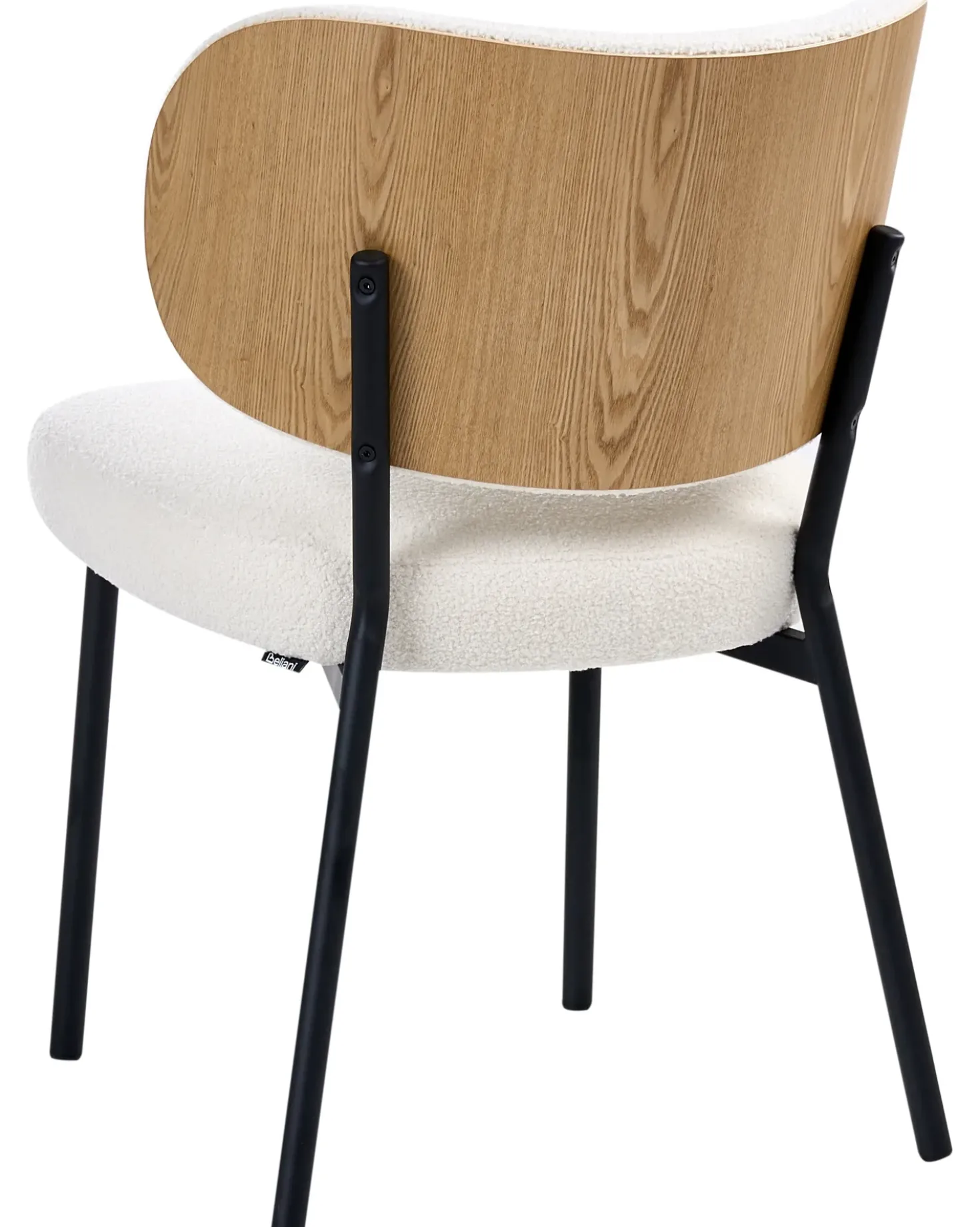Set di 2 sedie da pranzo WONDER Bouclé Bianco sporco