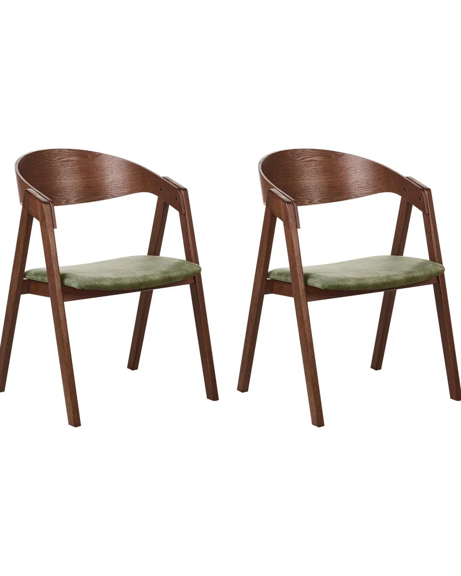 Set di 2 sedie da pranzo YUBA Legno Verde scuro