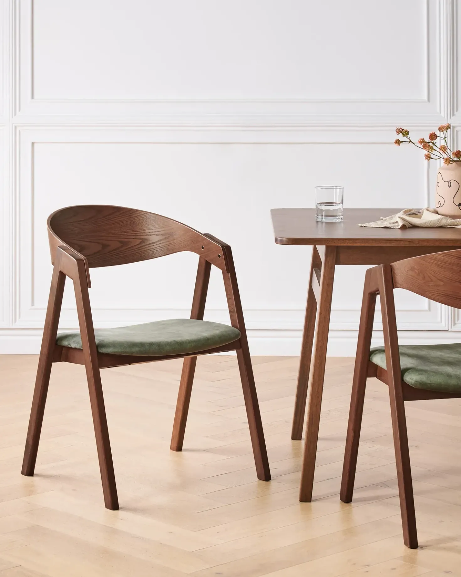 Set di 2 sedie da pranzo YUBA Legno Verde scuro