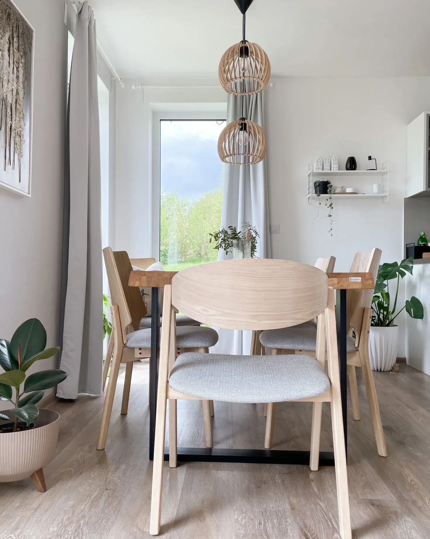 Set di 2 sedie da pranzo YUBA Legno Grigio chiaro