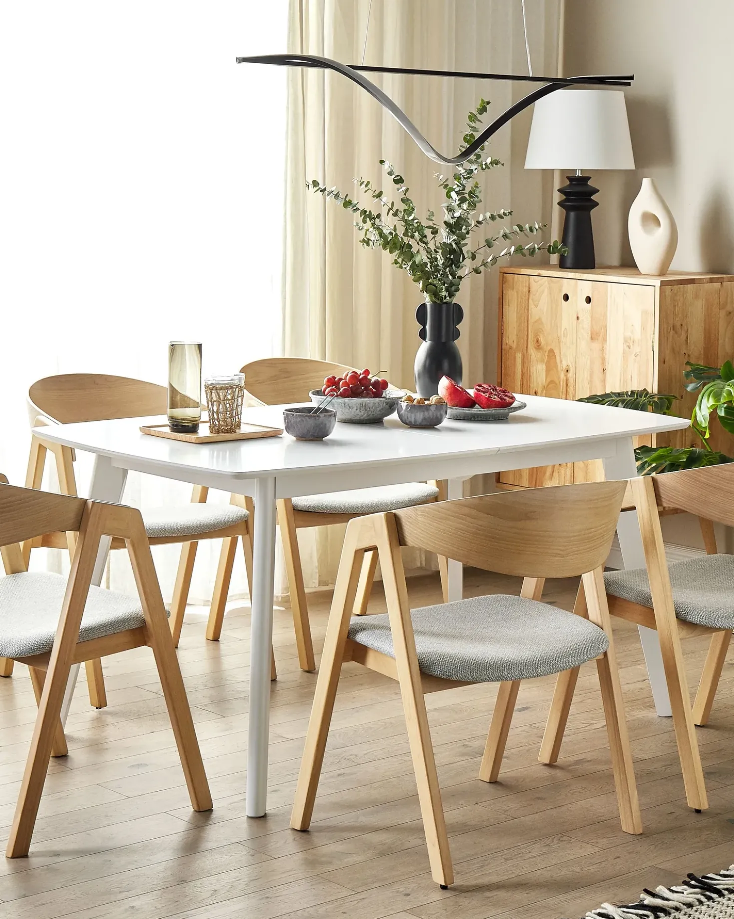 Set di 2 sedie da pranzo YUBA Legno Grigio chiaro
