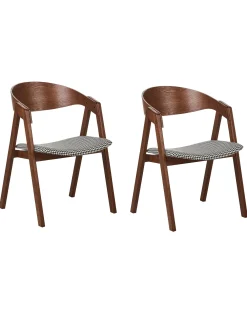 Set di 2 sedie da pranzo YUBA Legno Nero/Bianco