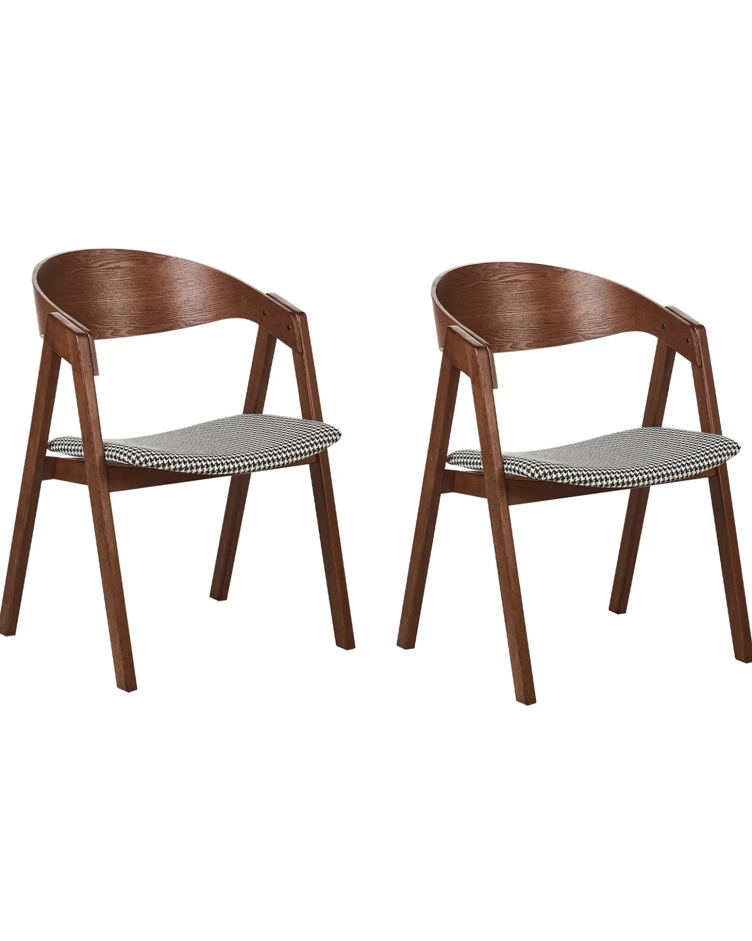 Set di 2 sedie da pranzo YUBA Legno Nero/Bianco