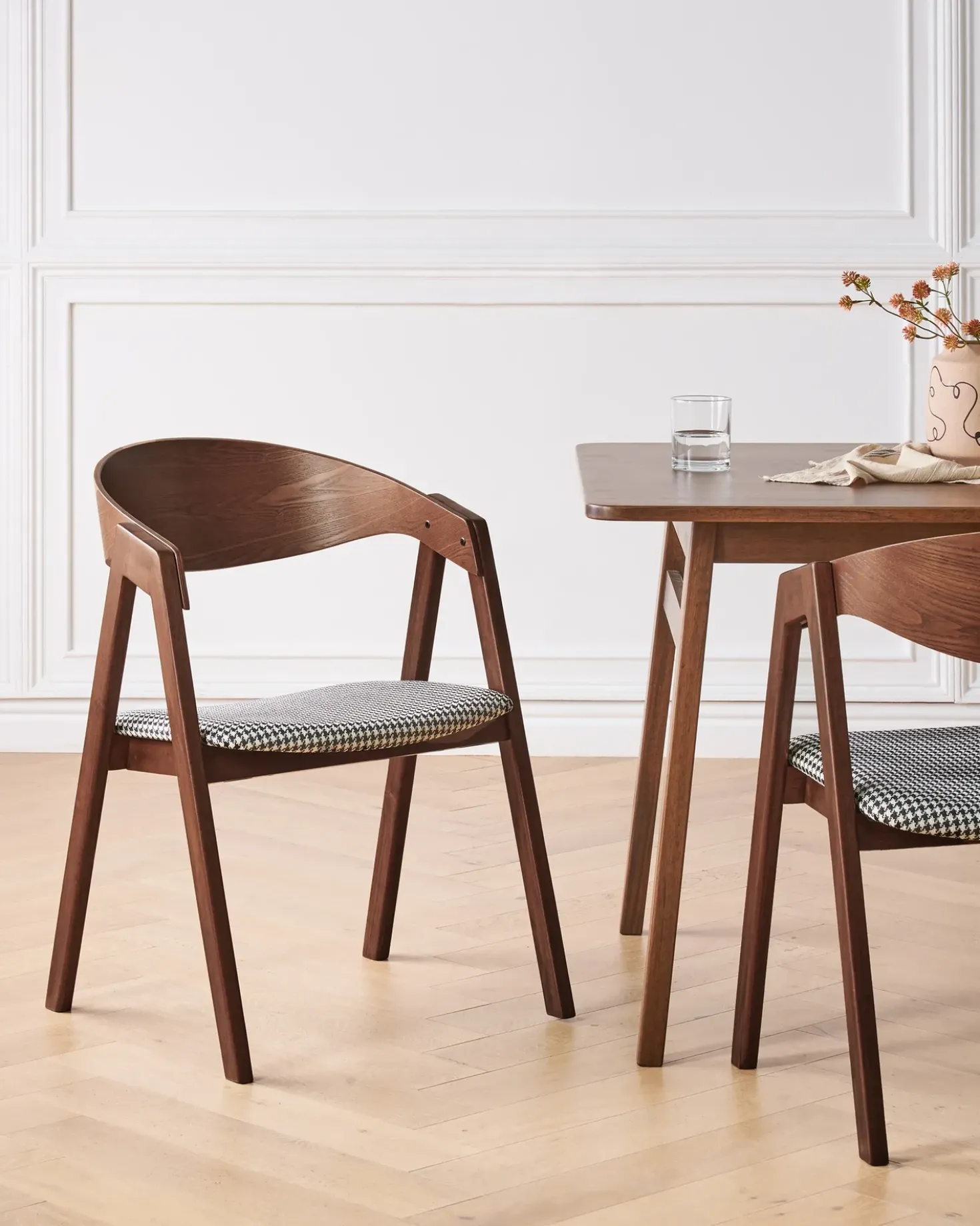 Set di 2 sedie da pranzo YUBA Legno Nero/Bianco