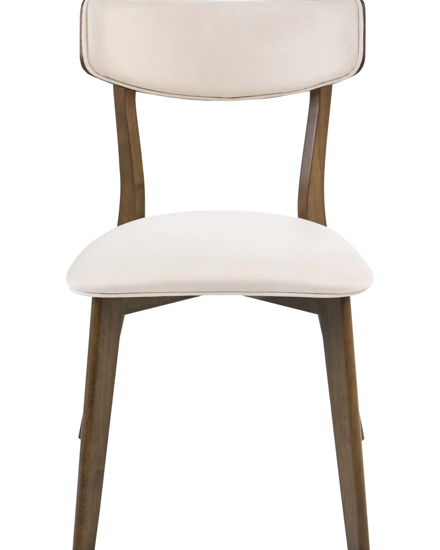 Set di 2 sedie da pranzo YUMA Legno Bianco sporco/Marrone