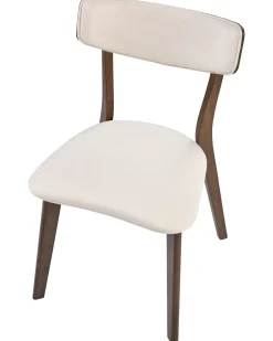 Set di 2 sedie da pranzo YUMA Legno Bianco sporco/Marrone
