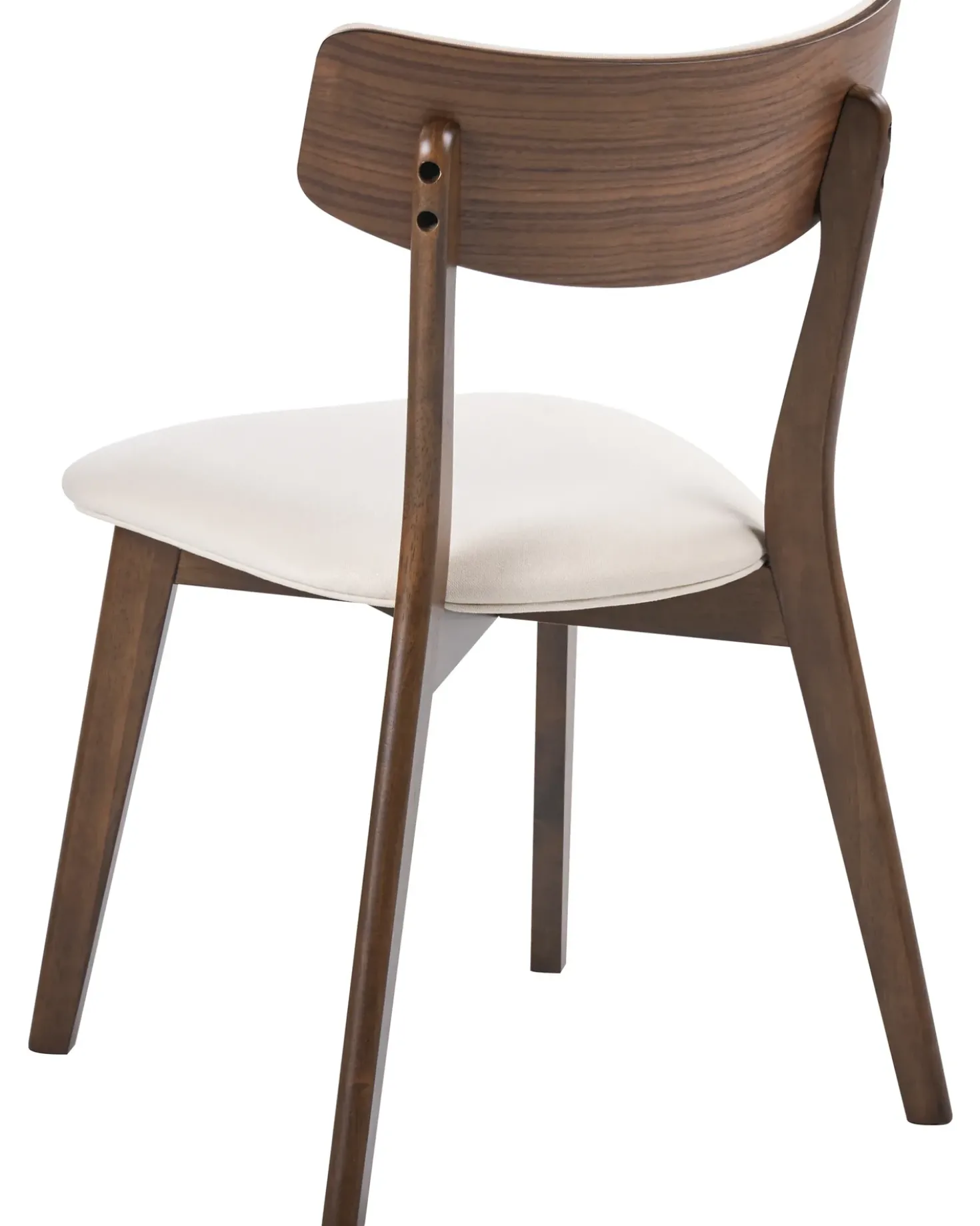 Set di 2 sedie da pranzo YUMA Legno Bianco sporco/Marrone