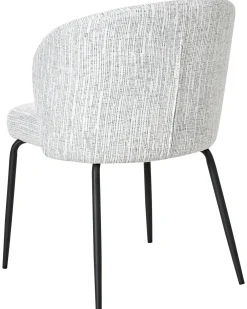 Set di 2 sedie da pranzo ZANA Tessuto Bianco/Blu