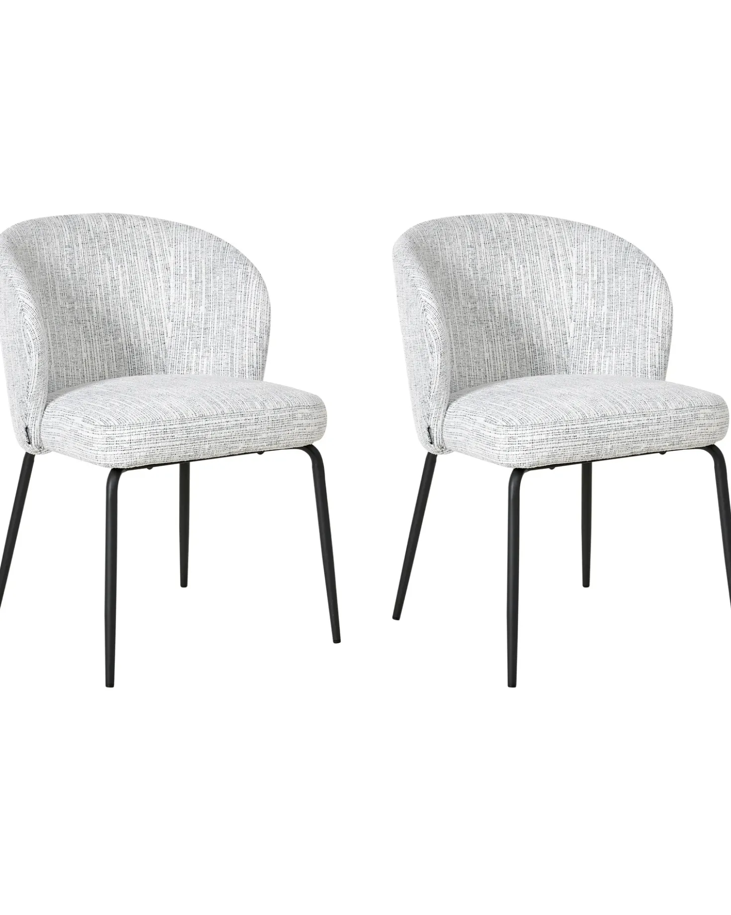 Set di 2 sedie da pranzo ZANA Tessuto Bianco/Blu