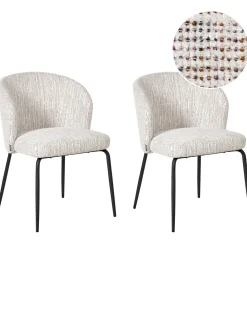 Set di 2 sedie da pranzo ZANA Tessuto Multicolore