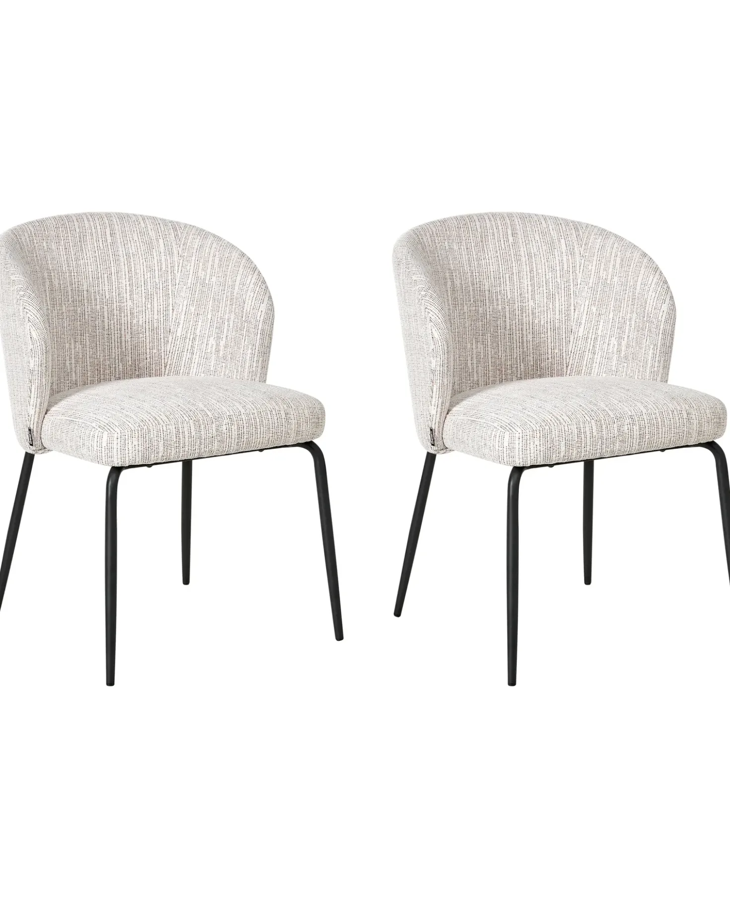 Set di 2 sedie da pranzo ZANA Tessuto Multicolore