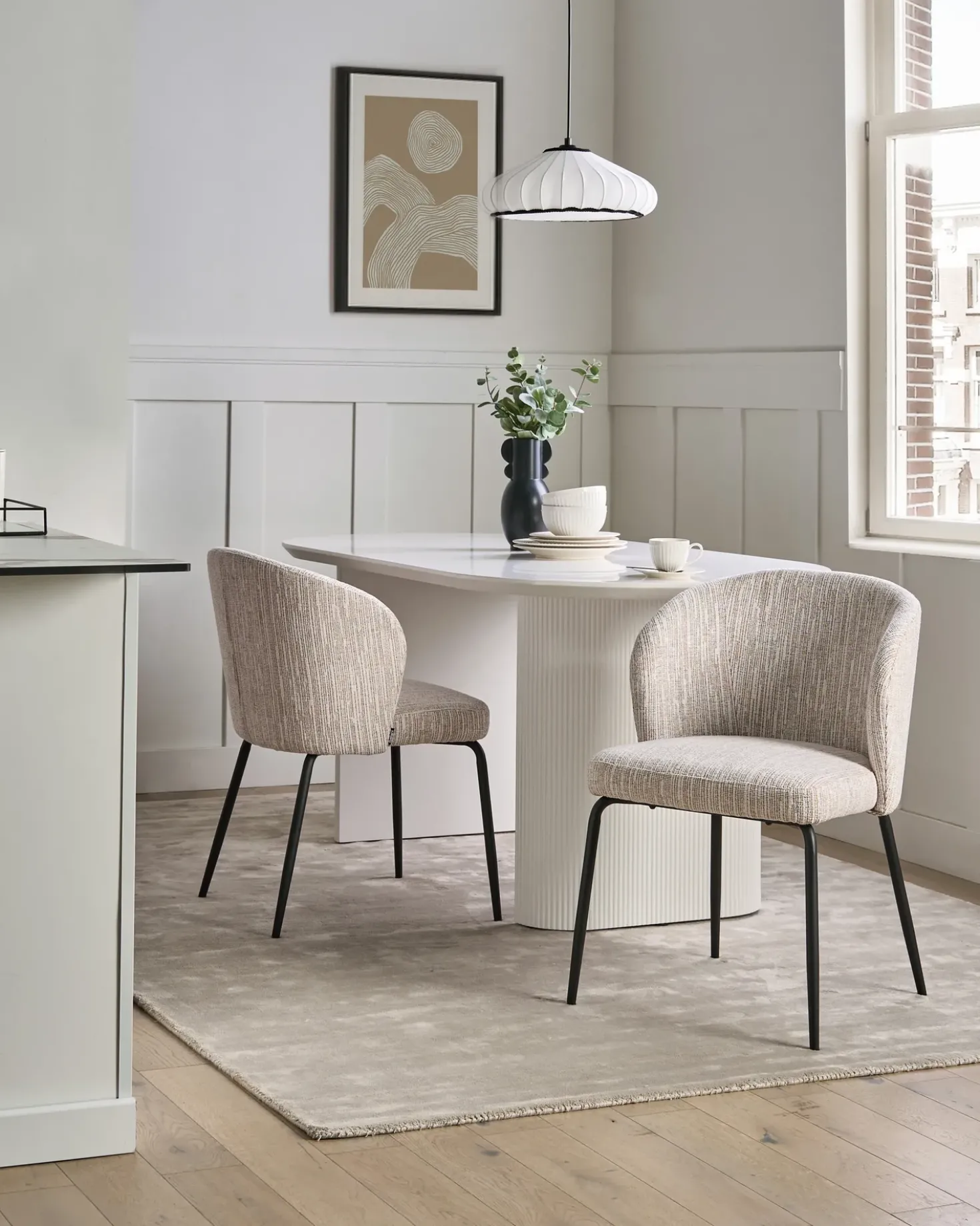 Set di 2 sedie da pranzo ZANA Tessuto Multicolore