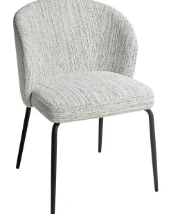Set di 2 sedie da pranzo ZANA Tessuto Bianco