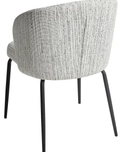 Set di 2 sedie da pranzo ZANA Tessuto Bianco