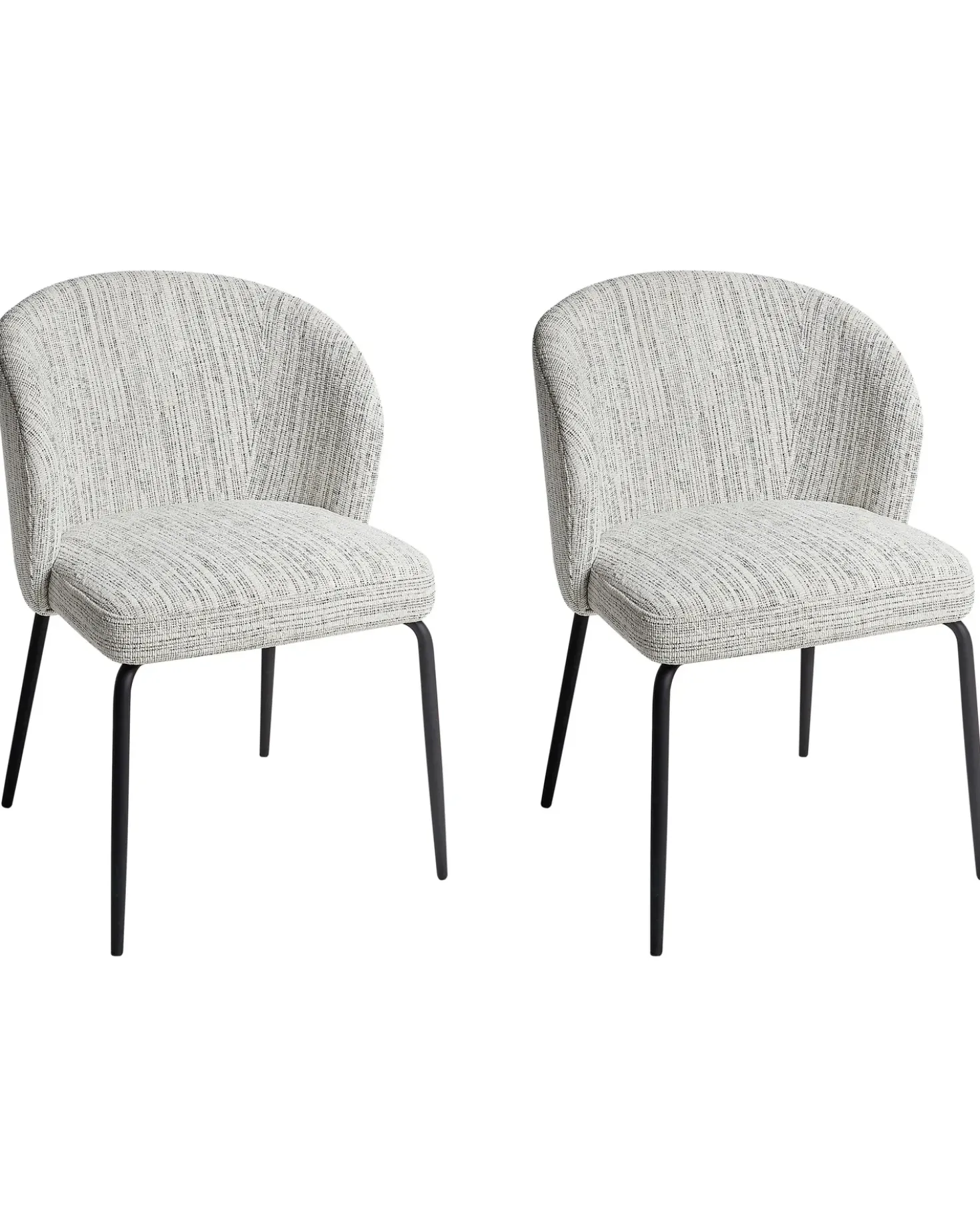 Set di 2 sedie da pranzo ZANA Tessuto Bianco