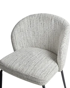 Set di 2 sedie da pranzo ZANA Tessuto Bianco
