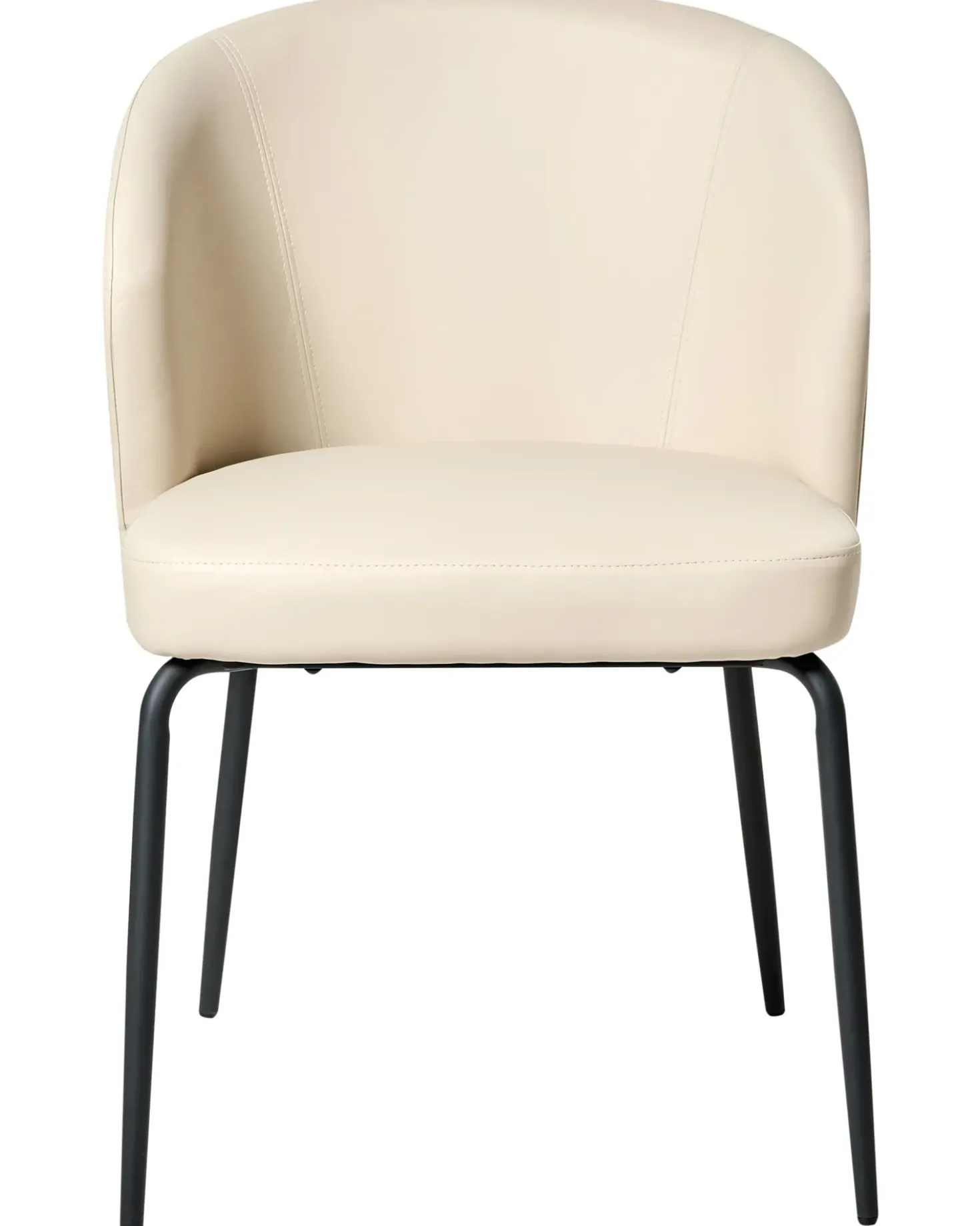 Set di 2 sedie da pranzo ZANA Pelle sintetica Beige chiaro