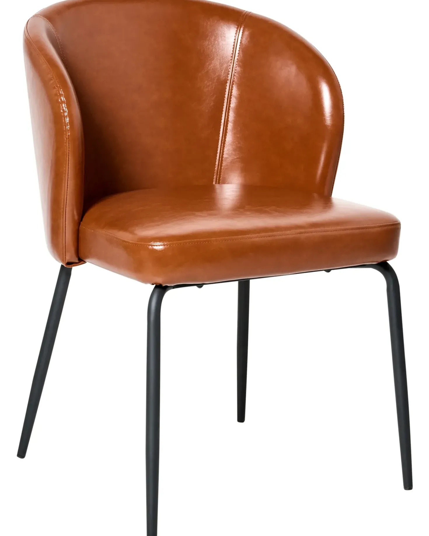 Set di 2 sedie da pranzo ZANA Pelle sintetica Marrone dorato