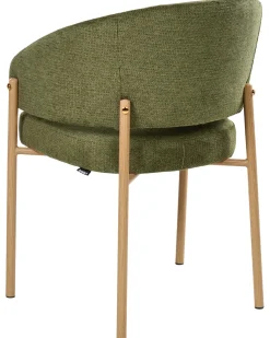 Set di 2 sedie da pranzo ZANE Tessuto Verde