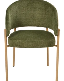 Set di 2 sedie da pranzo ZANE Tessuto Verde